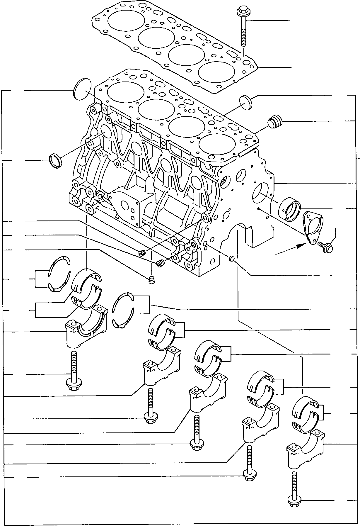 CYLINDER BLOCK, ASSY. YM729638-01560 KOMATSU