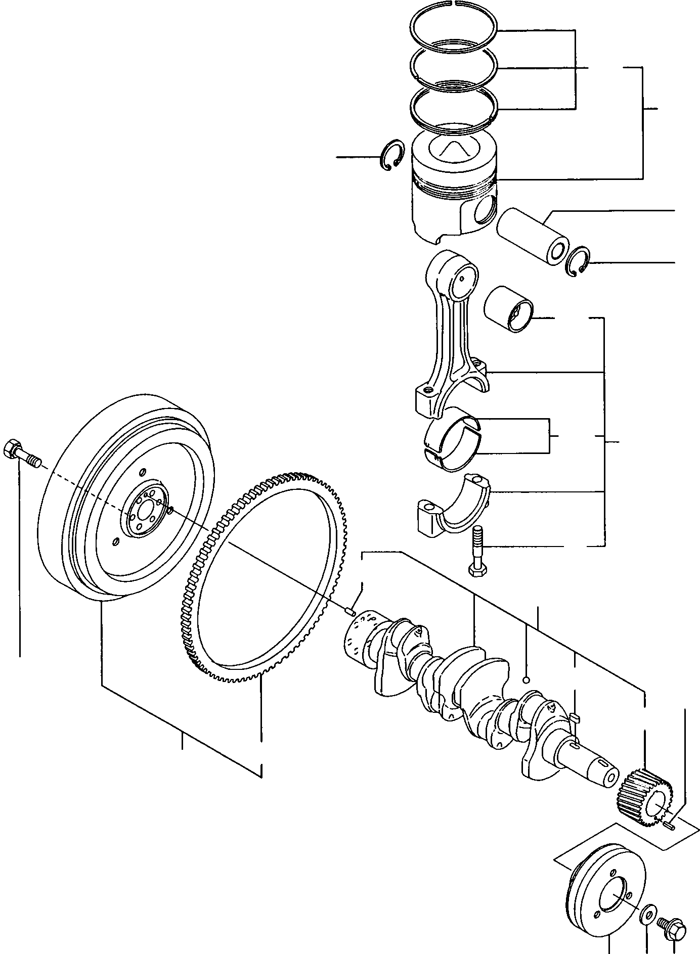 PISTON, ASSY. YM129002-22090 KOMATSU