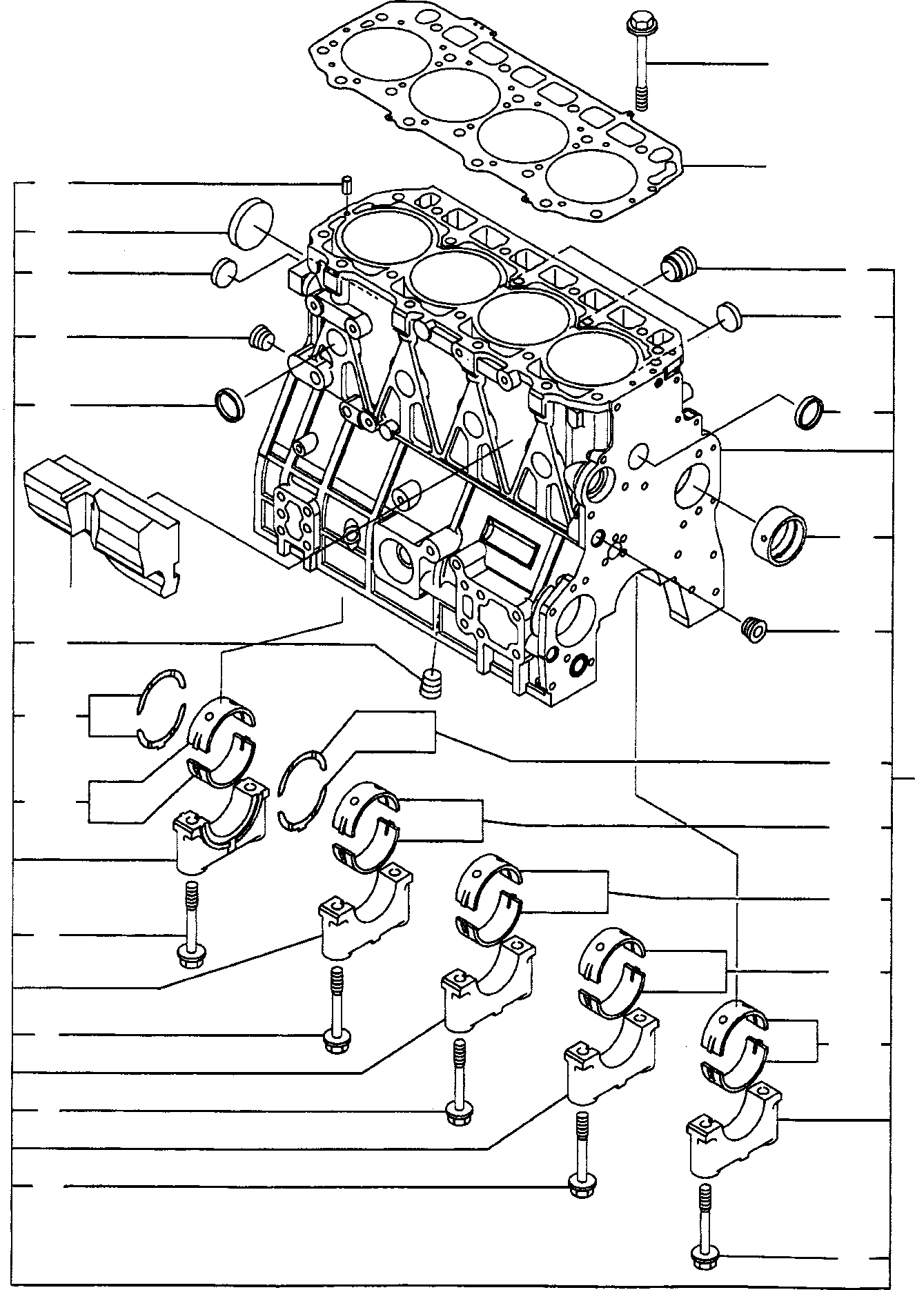 CYLINDER BLOCK, ASSEMBLY YM729908-01560 KOMATSU
