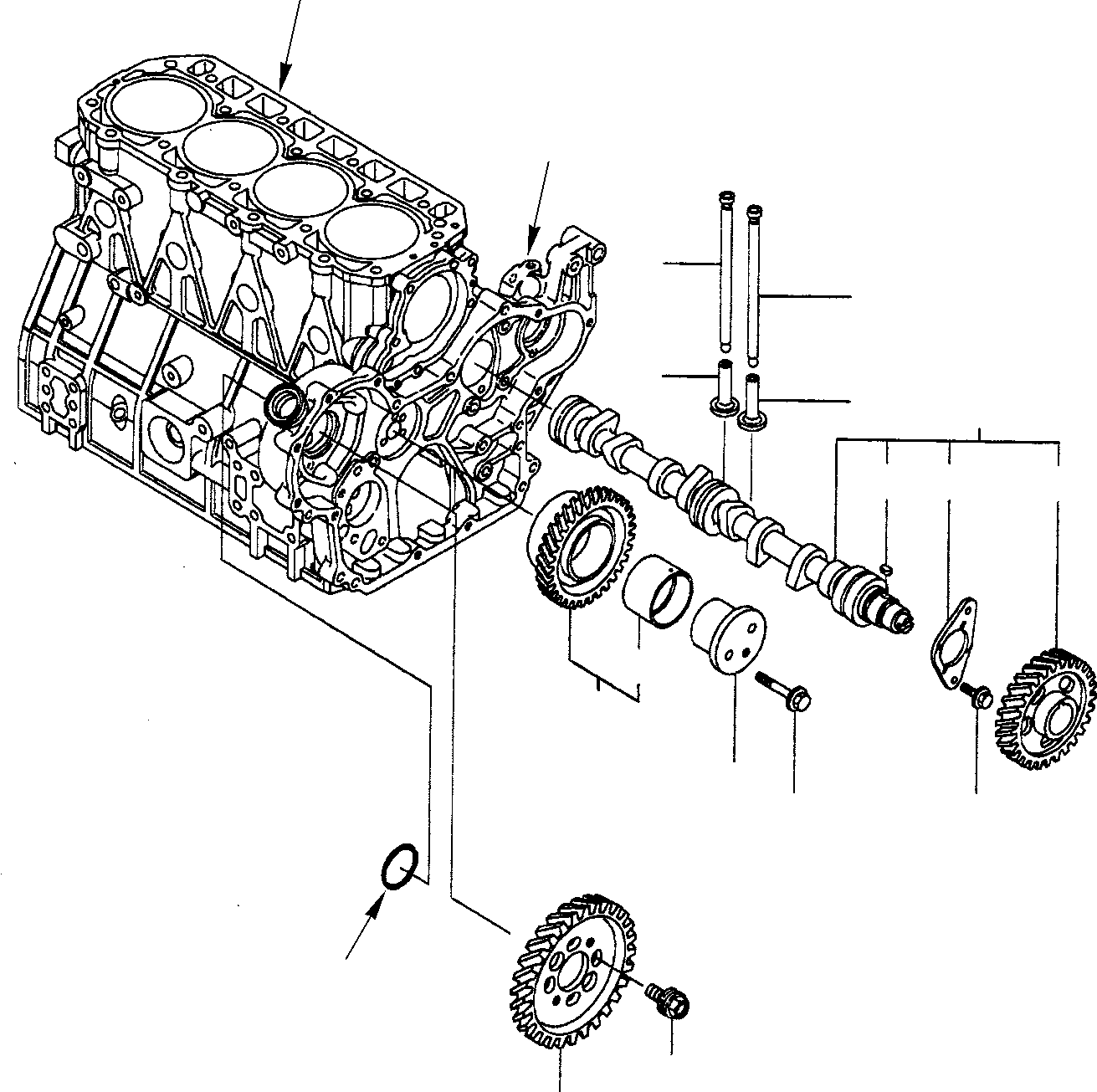 CAMSHAFT, ASSEMBLY YM129908-14581 KOMATSU