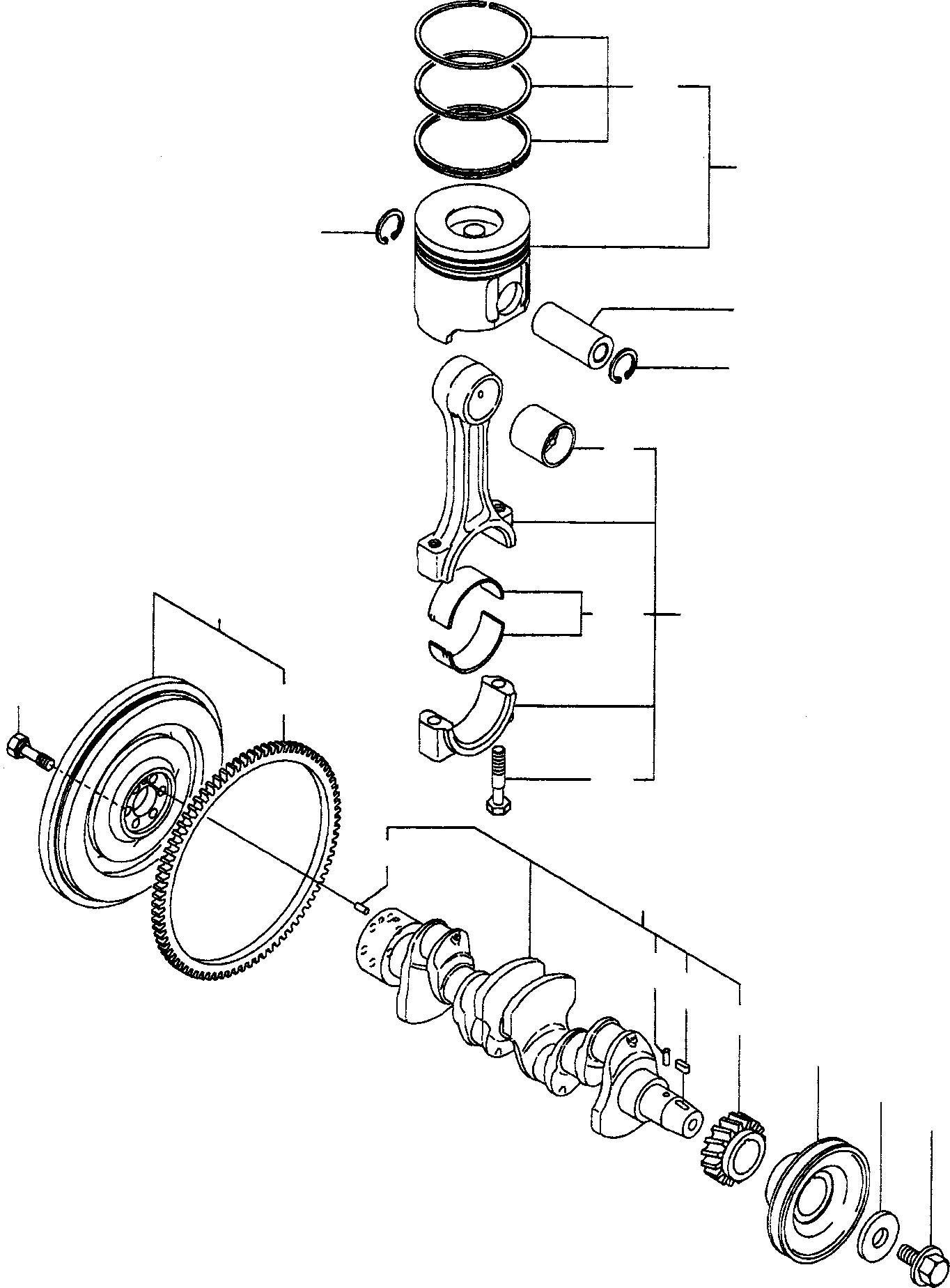 PISTON ASSEMBLY, OS=0.25 YM729908-22900 KOMATSU