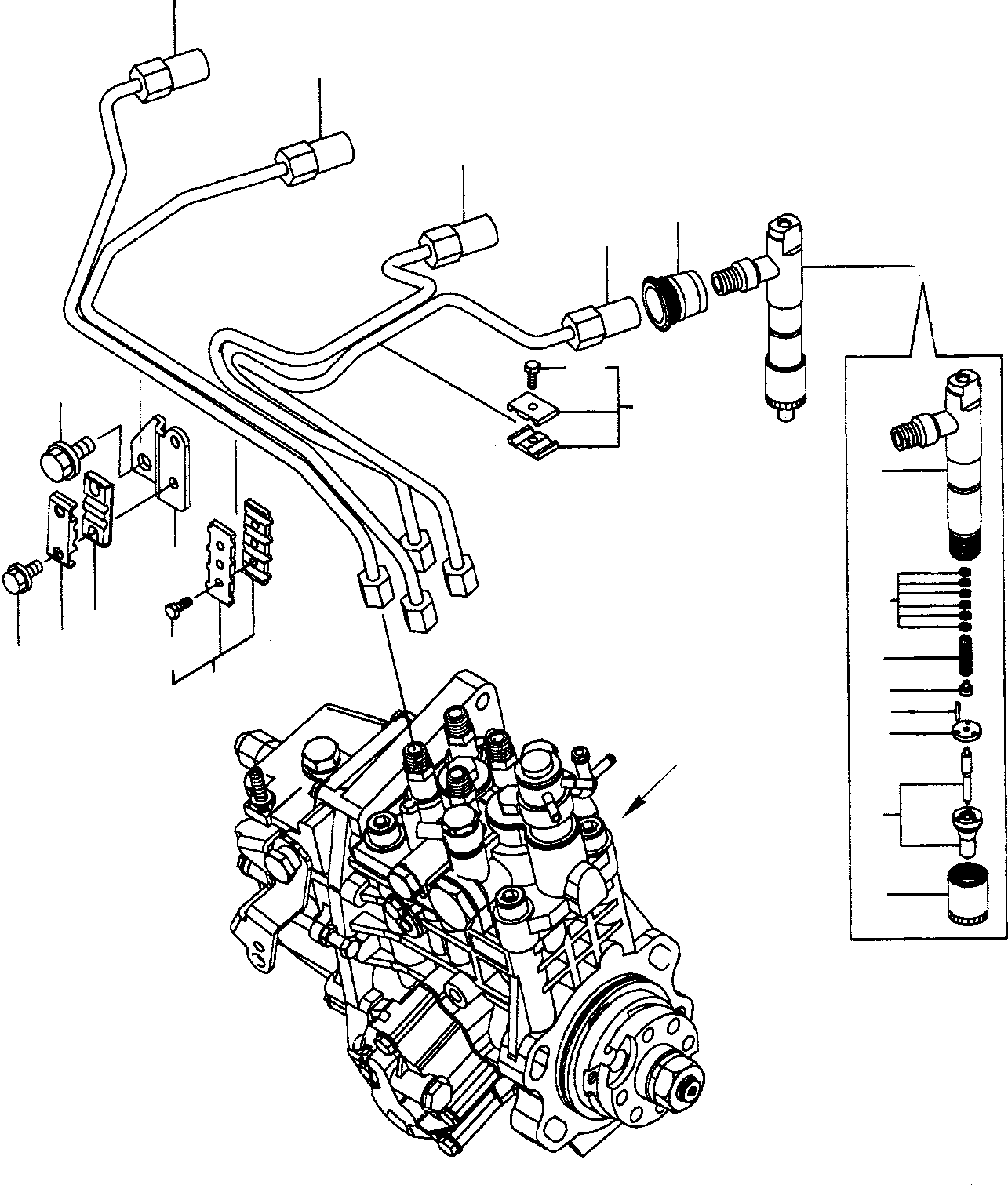 FUEL INJECTOR, ASSEMBLY YM729908-53100 KOMATSU