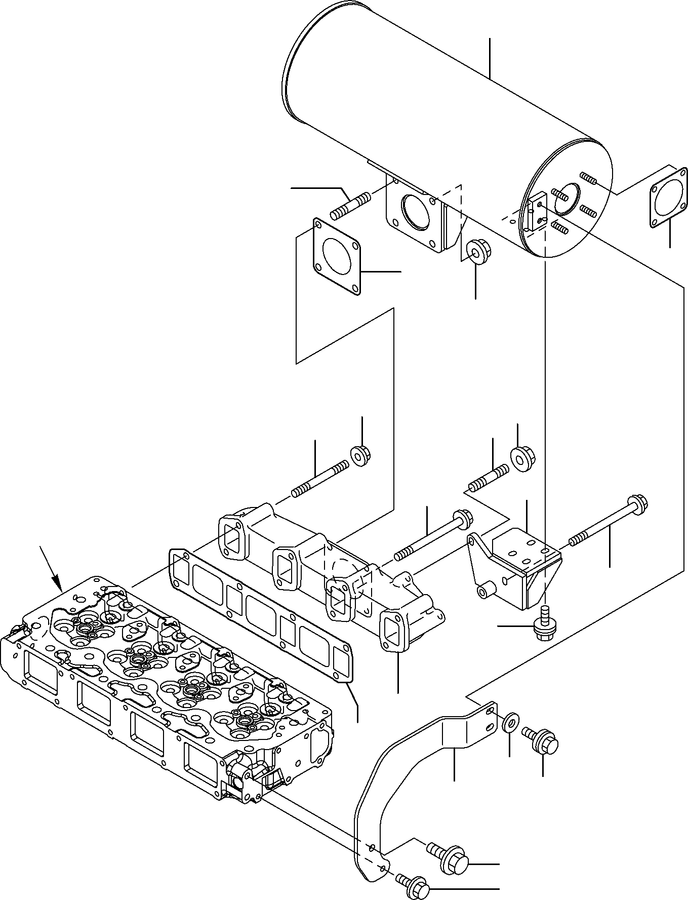 STAY, SILENCER YM123944-13650 KOMATSU