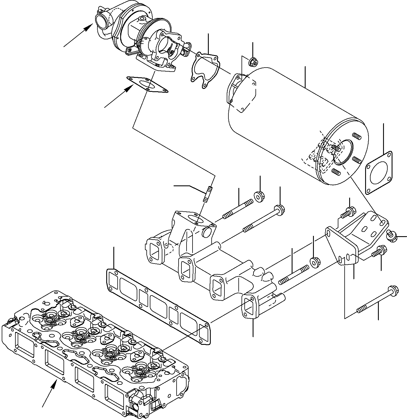 MANIFOLD, EXHAUST YM123908-13120 KOMATSU