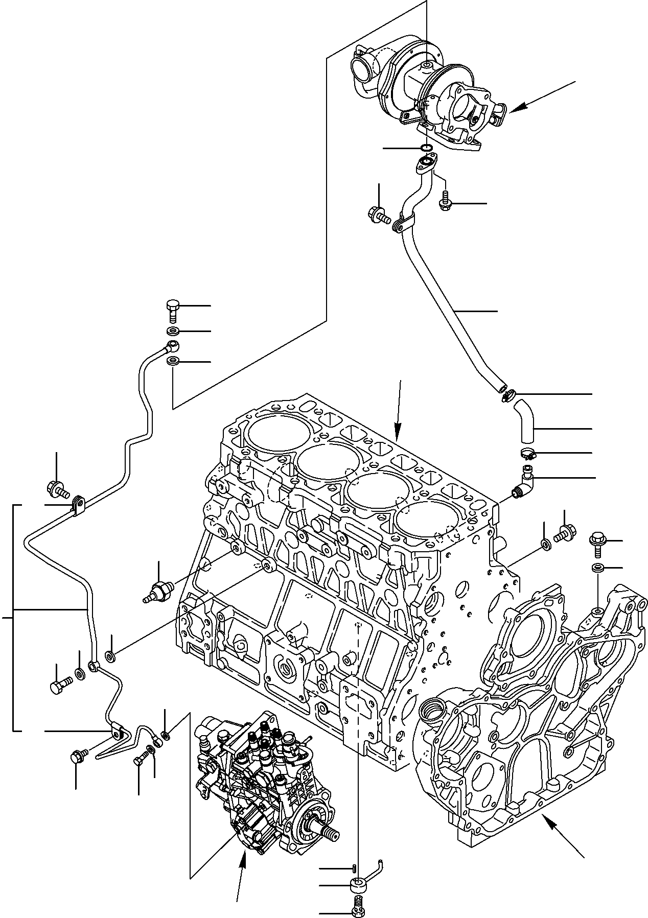 PIPE, ASSY. YM123908-39061 KOMATSU