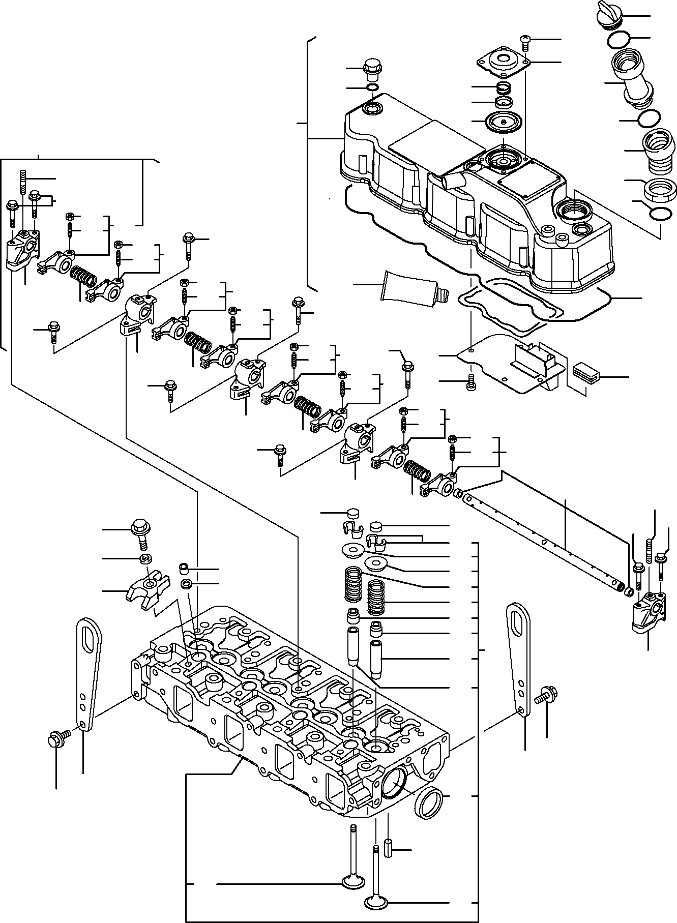 HEAD ASSEMBLY, CYLINDER YM129602-11700 KOMATSU