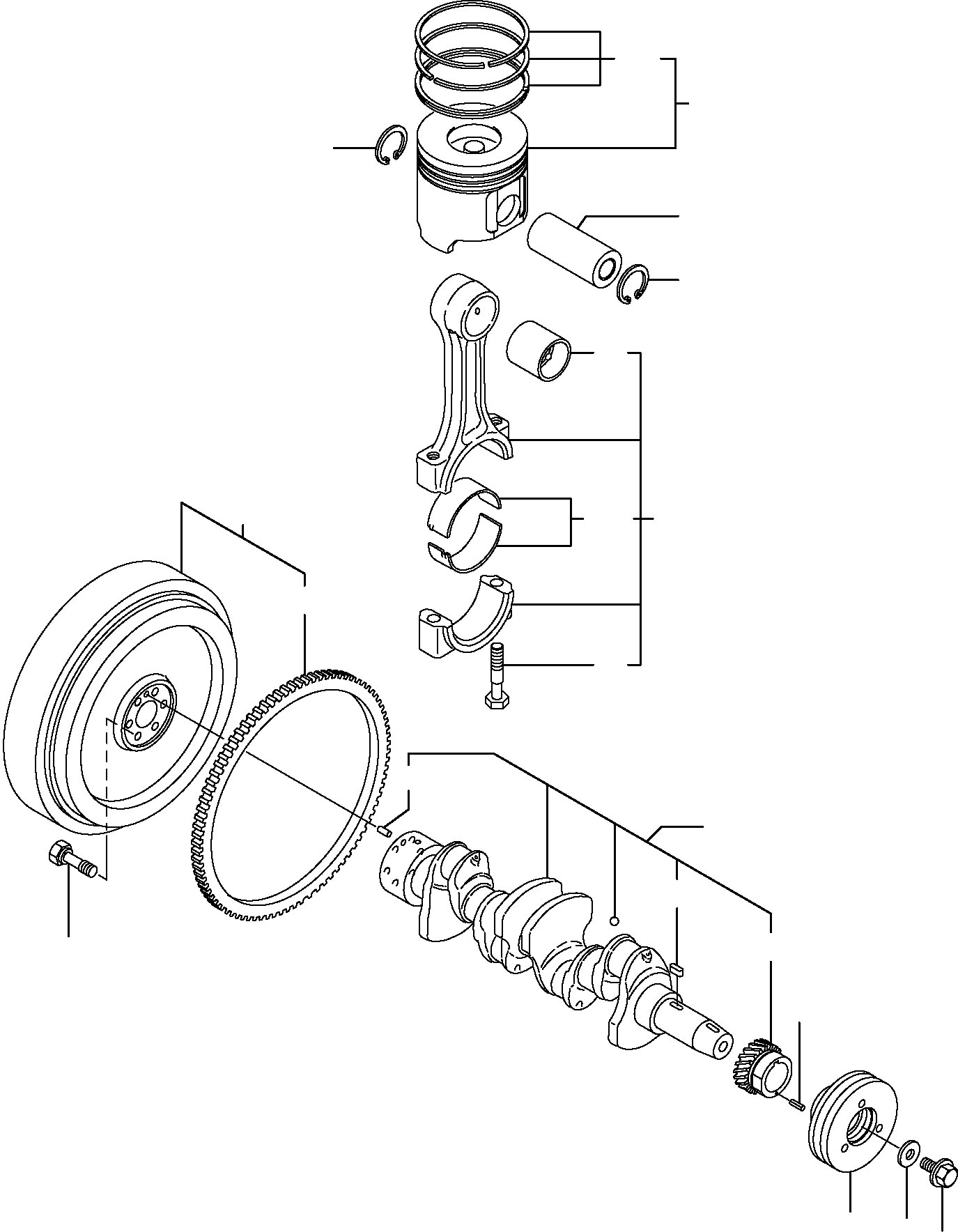 CRANKSHAFT, ASSEMBLY YM129601-21001 KOMATSU