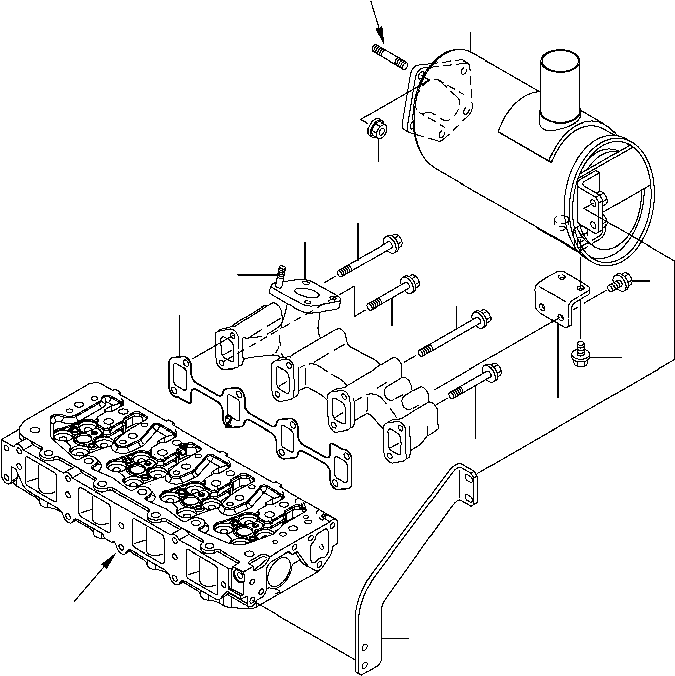 SILENCER YM129648-13500 KOMATSU