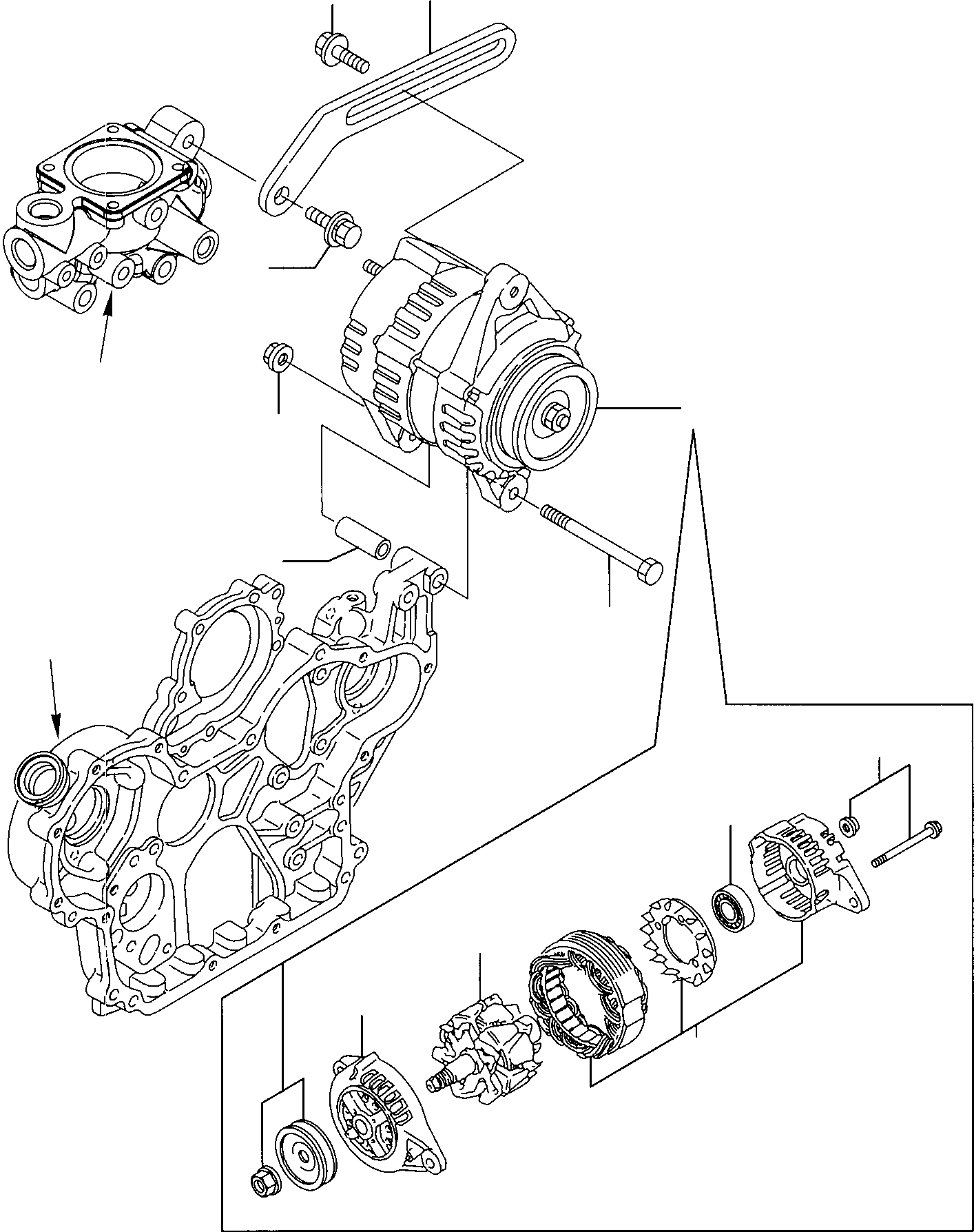 STARTER MOTOR, ASSY. YM129900-77211 KOMATSU