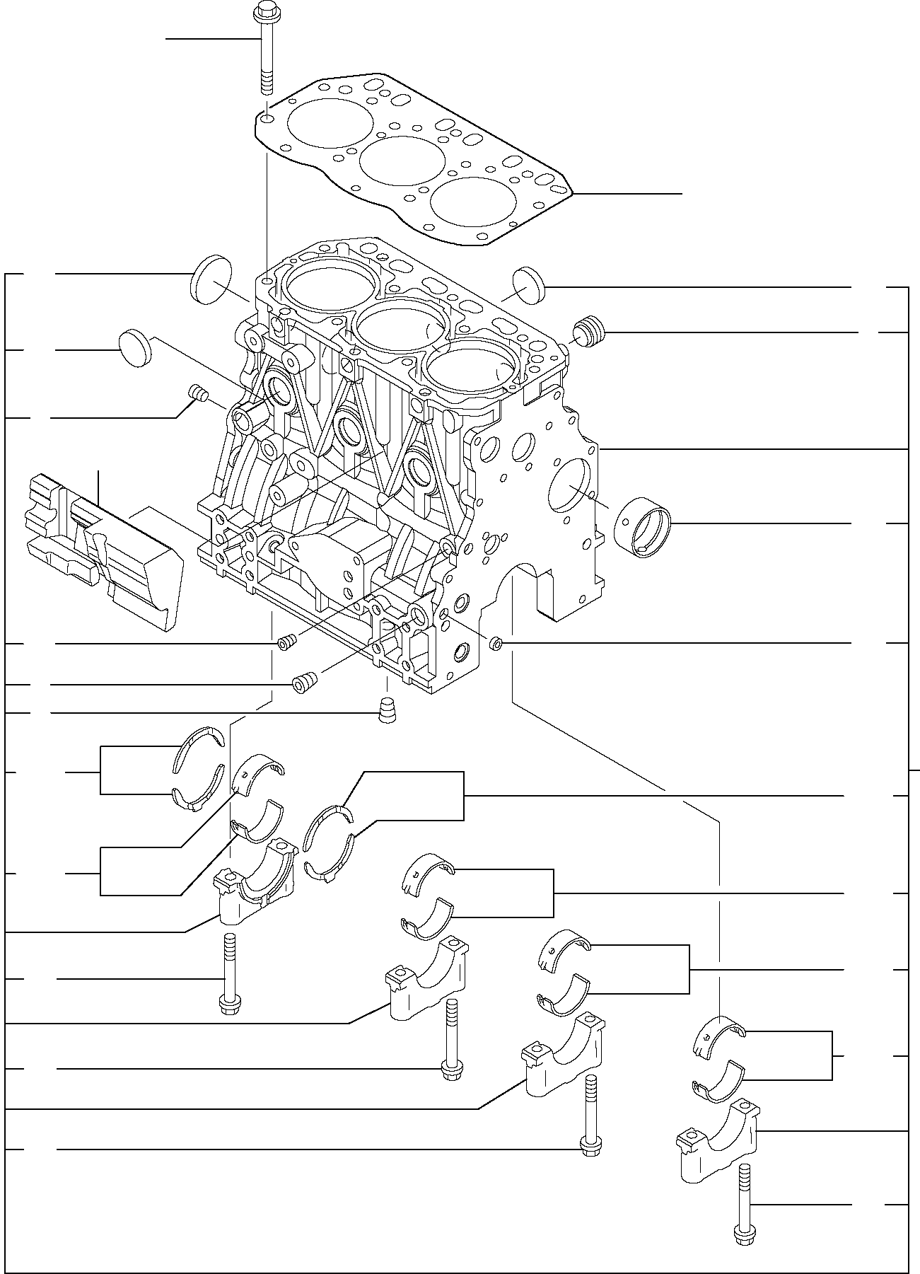 BLOCK ASSY, CYLINDER YM729005-01561 KOMATSU
