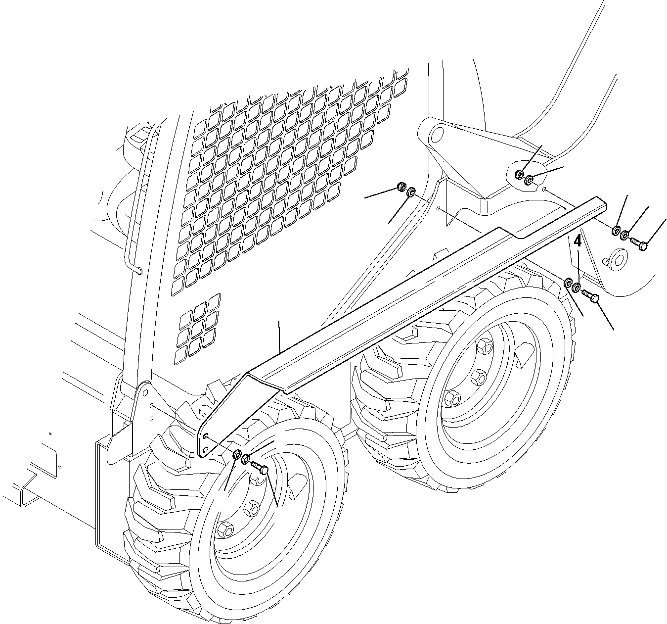 R.H. MUDGUARD 37B-54-13520 KOMATSU