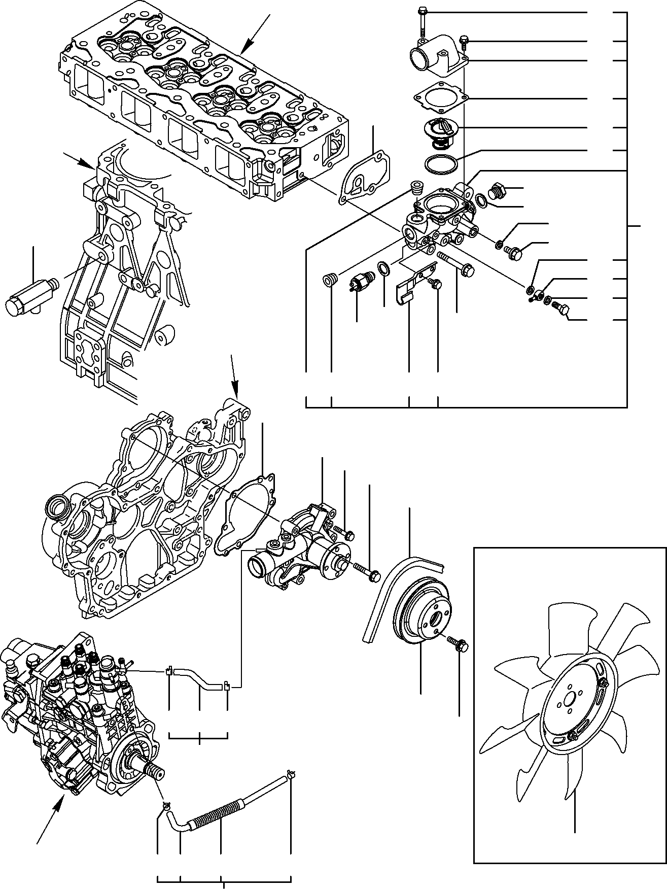 THERMOSTAT, ASSY. YM129940-49800 KOMATSU