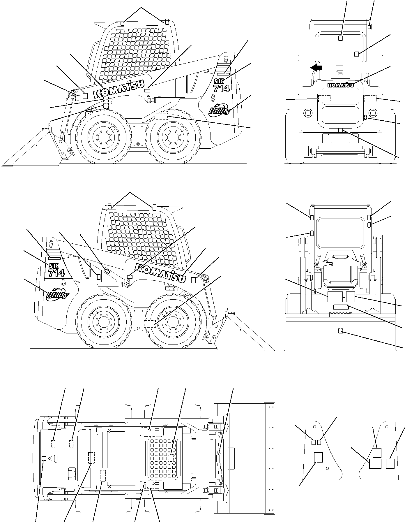 MARK PLATE, CAB RETAINER 37A-98-11342 KOMATSU