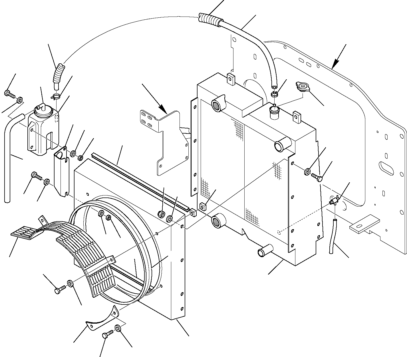 RADIATOR, ASSY. 37C-03-15600 KOMATSU