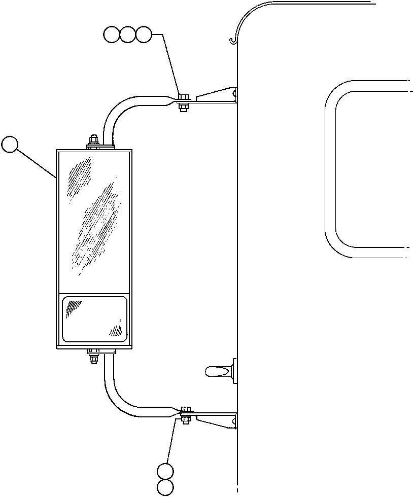 BRACKET, MOUNTING (L.H. MIRROR ONLY) TW5729 KOMATSU