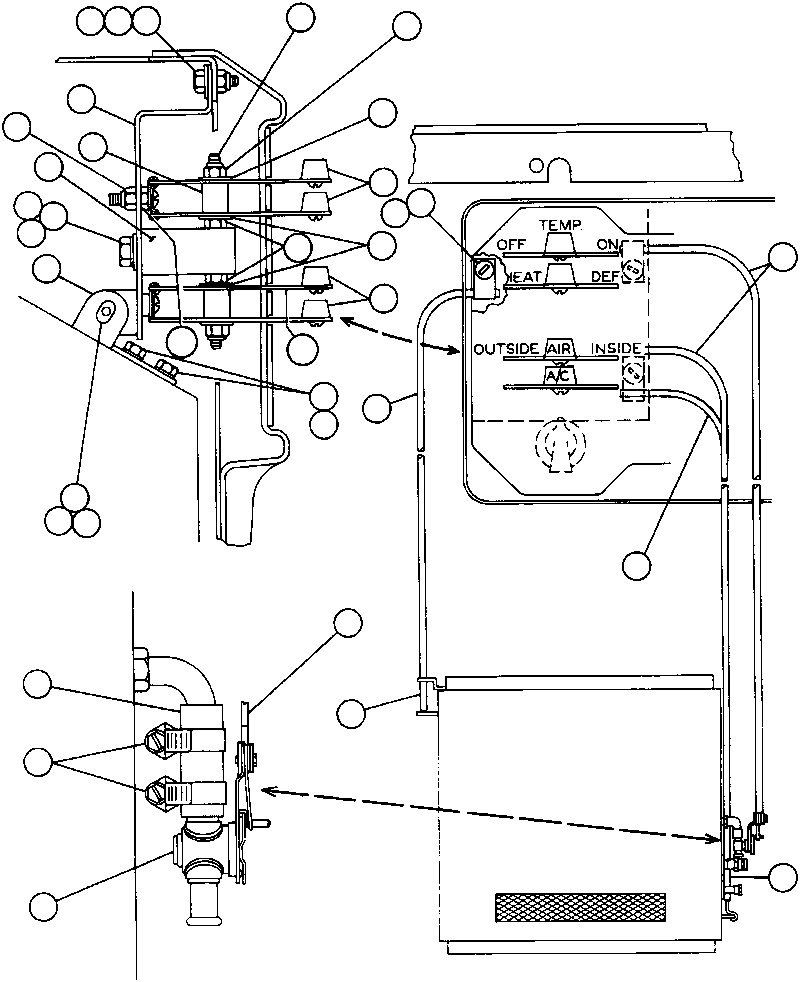 HEATER & AIR CONDITIONER SUB-ASSM (2) FB1699 KOMATSU