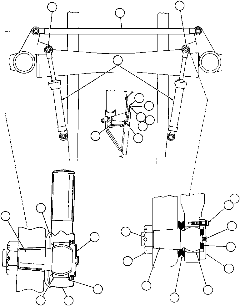 CYLINDER, STEERING (SEE INDEX) FB0379 KOMATSU