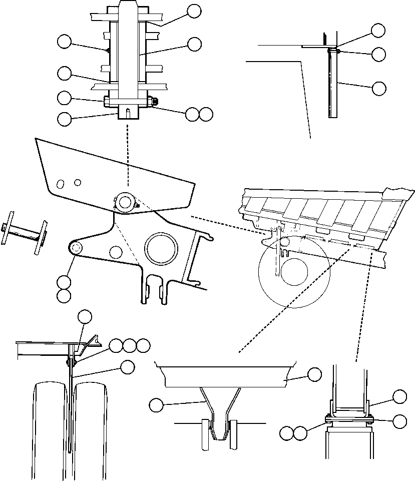 PIN, HINGE F8448 KOMATSU