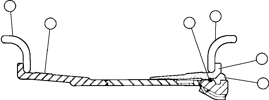 обод колеса - 15" X 35" (OPTIONAL SIZE) AK1493 KOMATSU