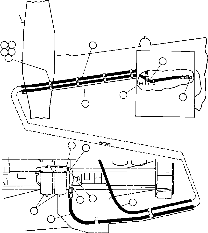 HOSE ASSEMBLY (RETURN) HA6733 KOMATSU