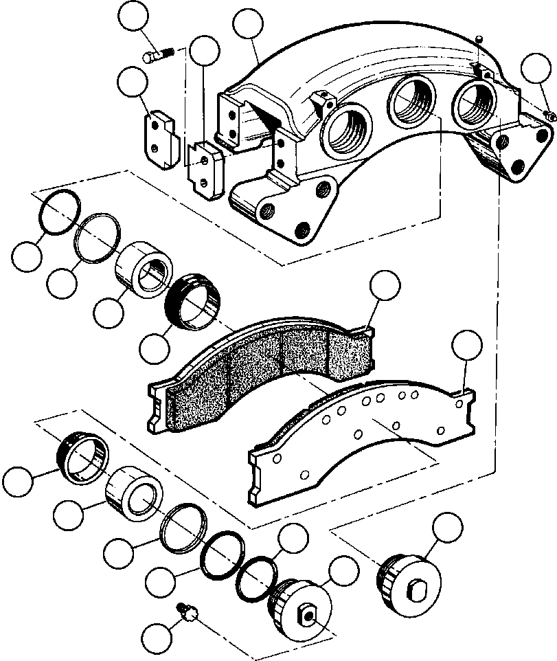 NOTE: (1) NOT SERVICED SEPARATELY. INCLUDED IN VE7010 VE7010 KOMATSU