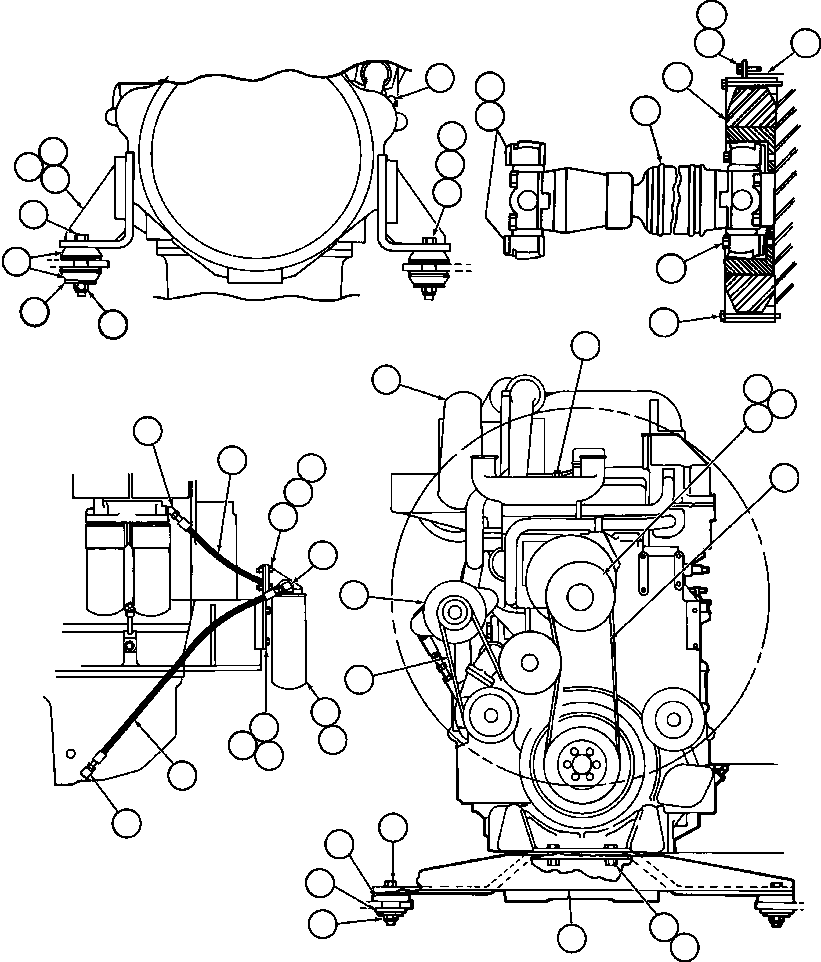 U-JOINT ASSEMBLY (2) (FIG 15787) PB8131 KOMATSU