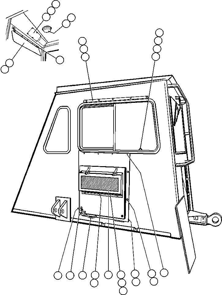 HANDLE, GRAB (INSIDE, R.H.) BF1248 KOMATSU