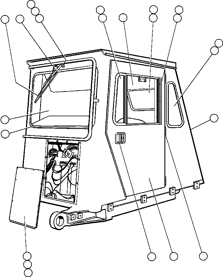 DOOR ASSEMBLY - L.H. BF3555 KOMATSU