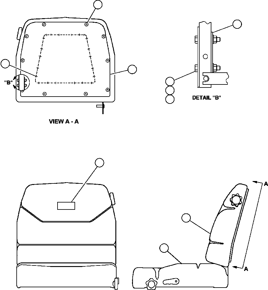 COVER, BACKREST BF2360 KOMATSU