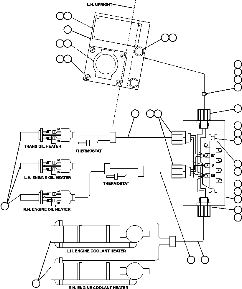 HARNESS, TRANSMISSION OIL HEATER PC0293 KOMATSU