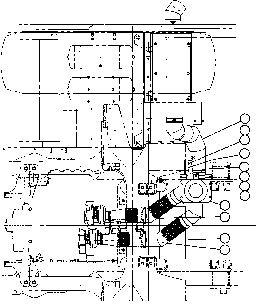 TUBE, EXHAUST - L.H. EK6410 KOMATSU