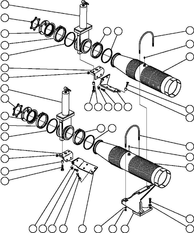 TUBE, EXHAUST - L.H. EJ9191 KOMATSU