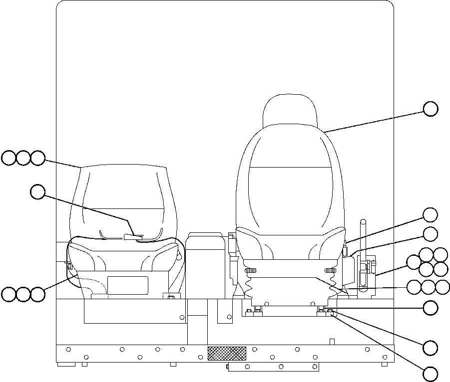 SEAT, OPERATOR (SEE INDEX) PC0619 KOMATSU