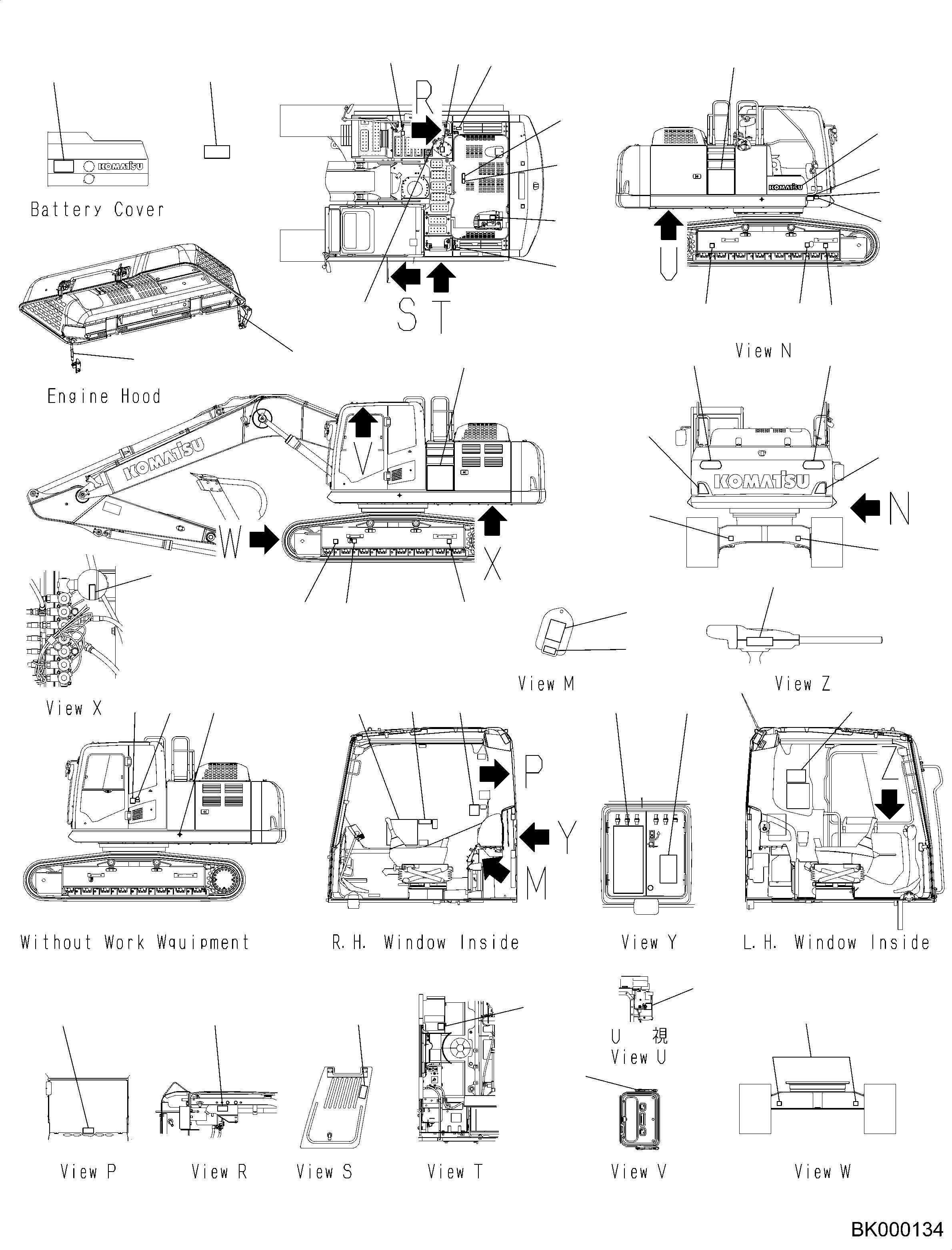 Табличка (внимание, дизельное топливо) 09652-31241 KOMATSU