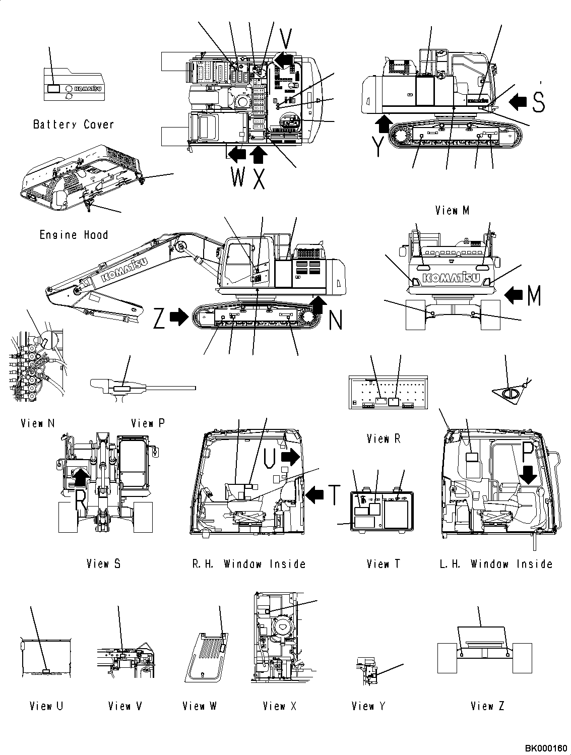 Табличка (внимание, дизельное топливо) 09652-61251 KOMATSU