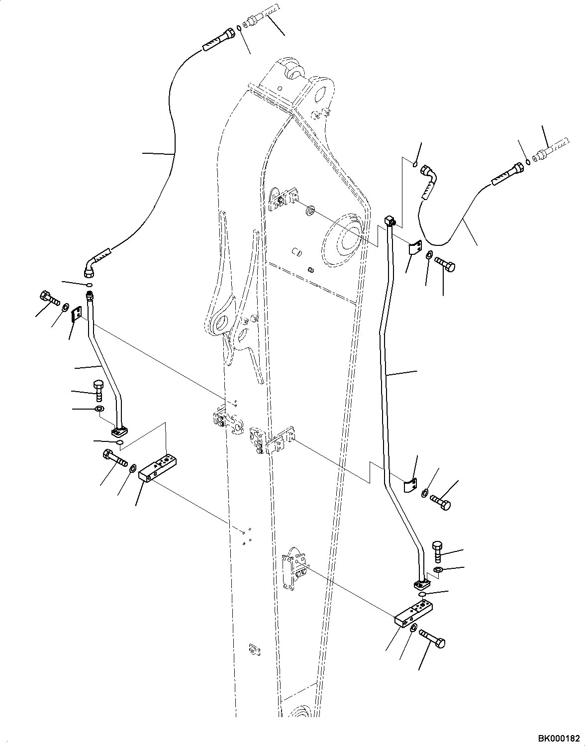 Tube(Boom,Additional Piping,2-Additional Actuator Piping, Accumulator) (2A5-62-13380) KOMATSU