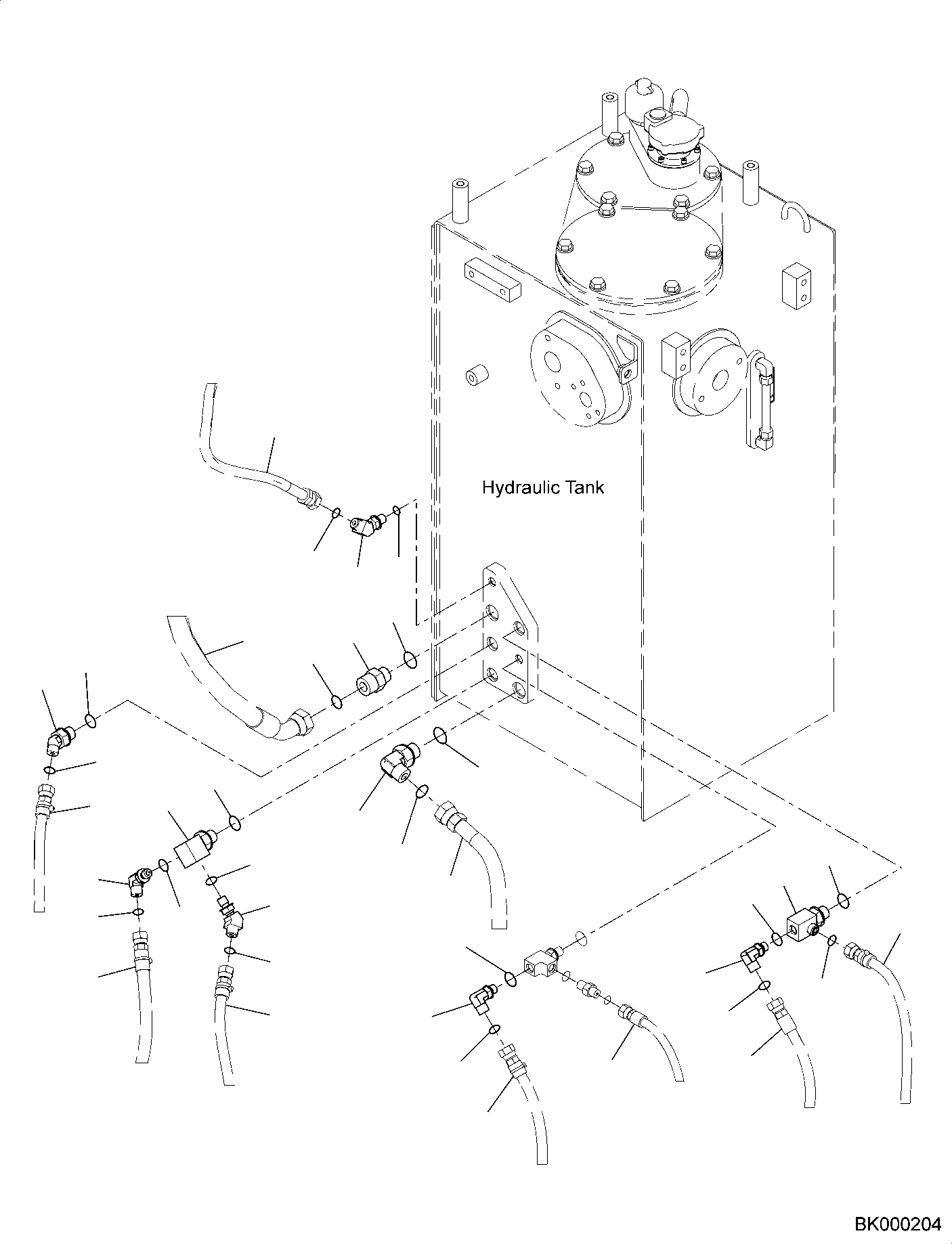 Hose(Fuel Tank,Fuel Piping) (02762-00324) KOMATSU