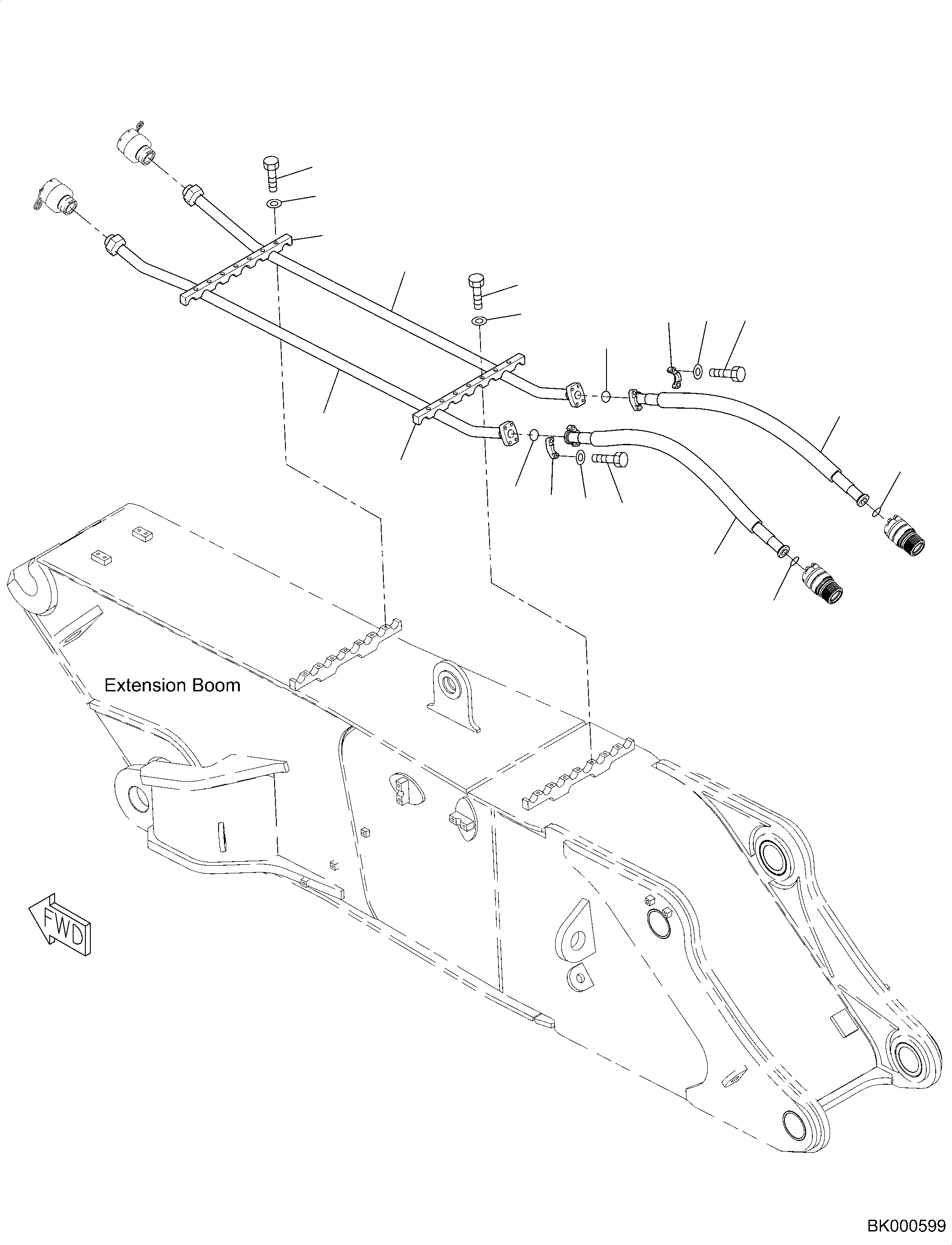 Трубка 2A7-62-K2620 KOMATSU