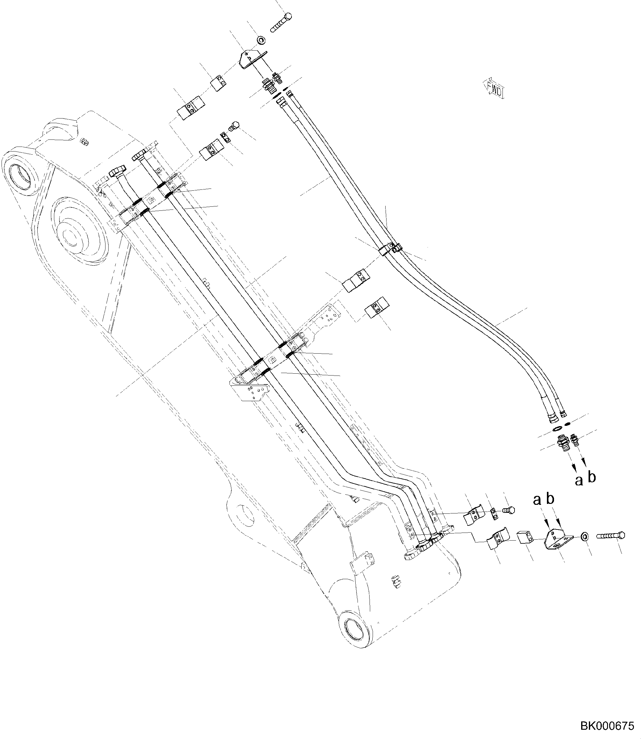 Tube. R.H. 206-62-K3540 KOMATSU