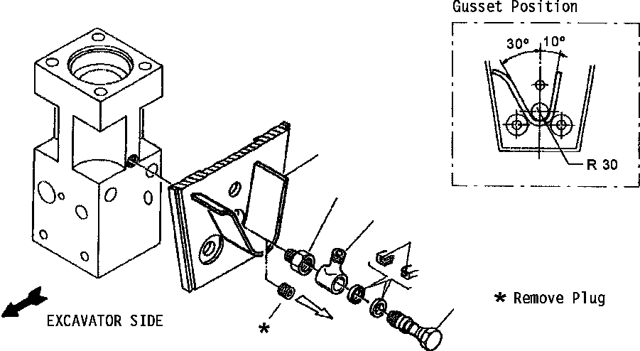 Knee piece WG86231651 KOMATSU
