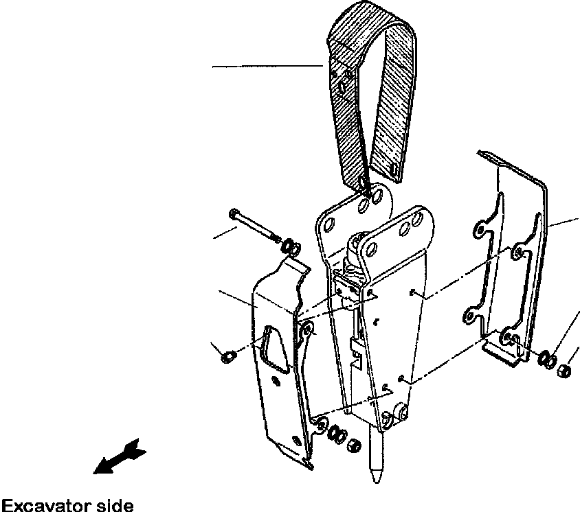 Передняя пластина WG86509965 KOMATSU