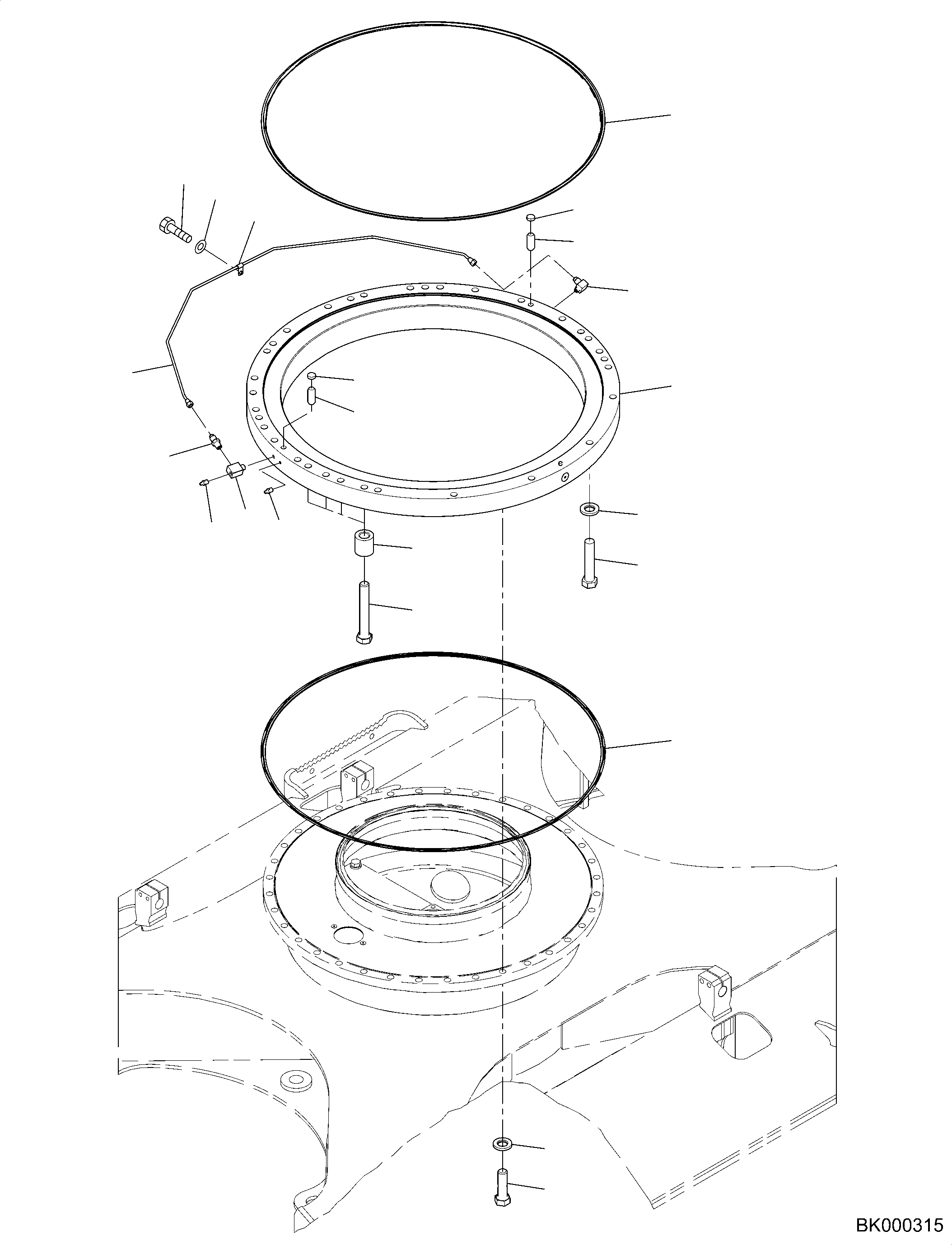 Swing Circle Assembly 2A5-25-00100 KOMATSU