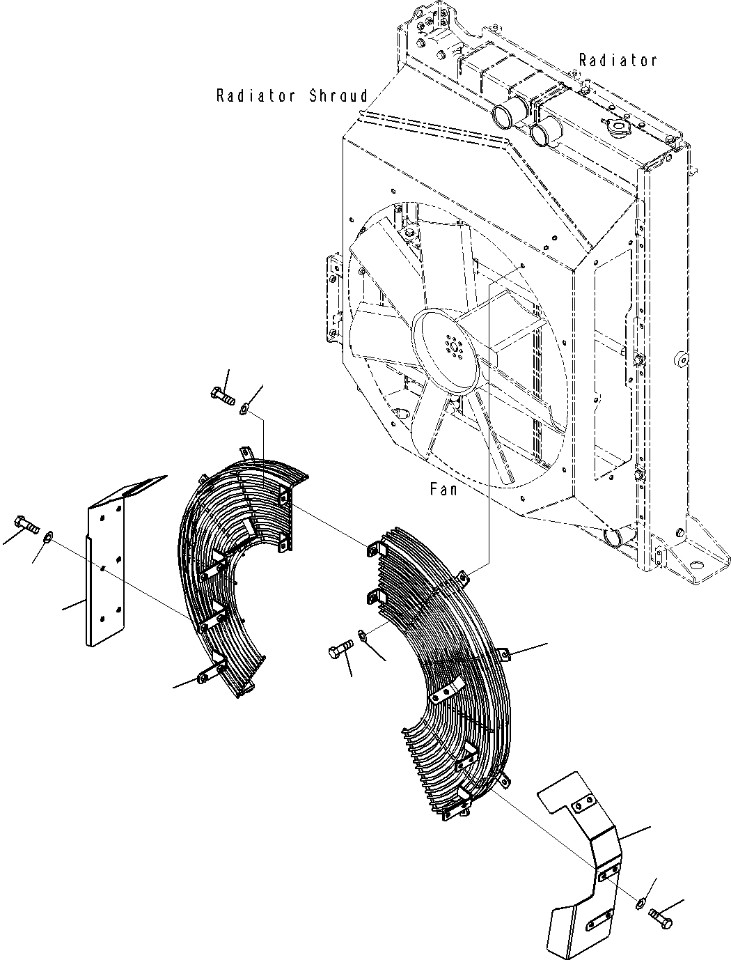 GUARD, FAN R.H 23H-03-14331 KOMATSU