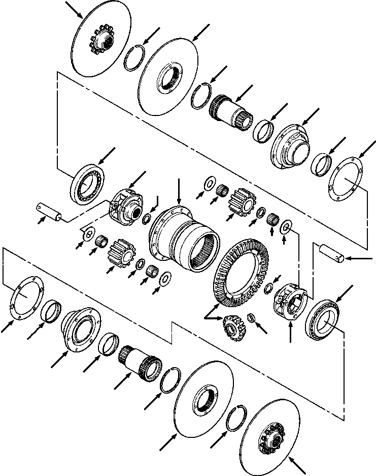 HUB, DISC 621 075 C2 KOMATSU