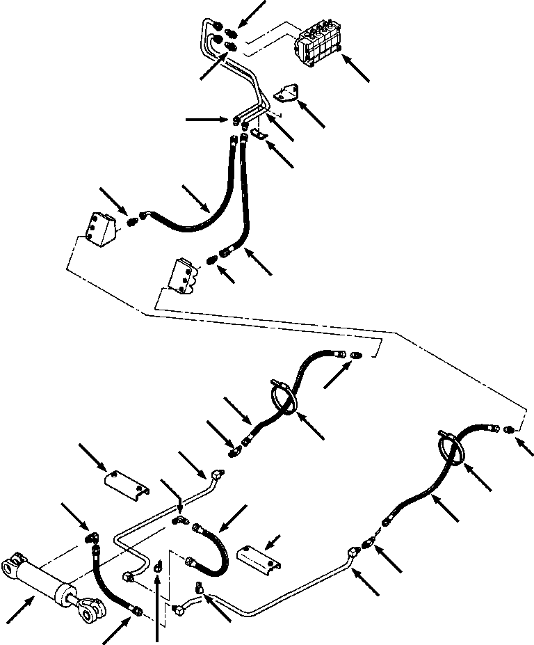 TUBE, LH HEAD TILT 1282 486 H91 KOMATSU