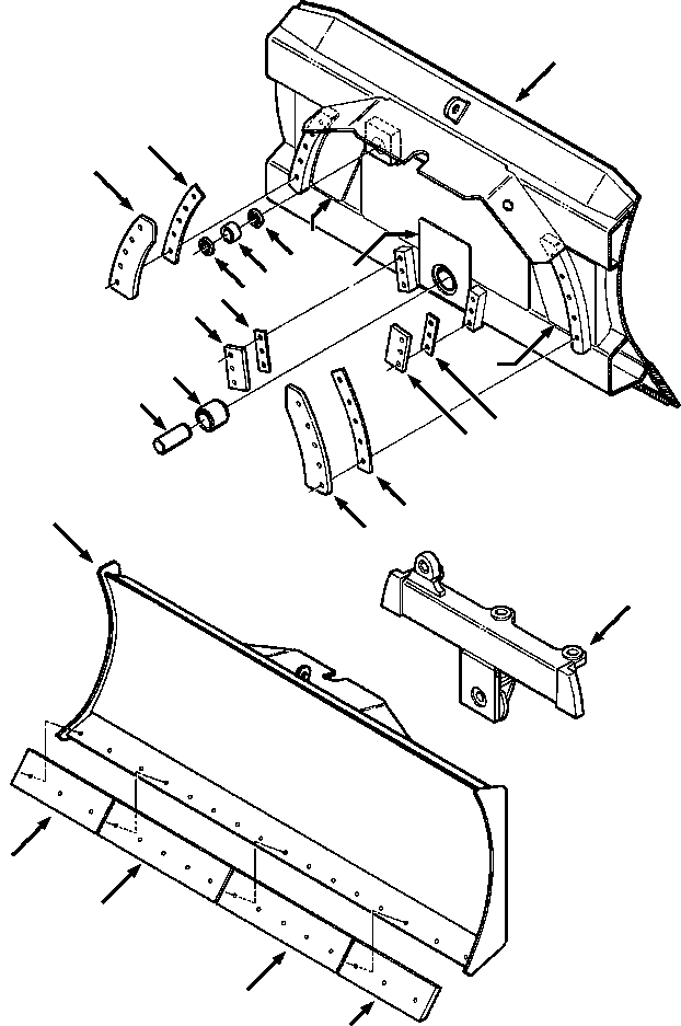 BLADE ASSEMBLY, DOZER 1312 933 H91 KOMATSU