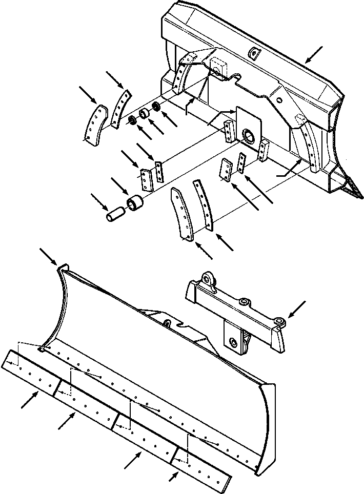 BLADE ASSEMBLY, DOZER 1312 934 H91 KOMATSU