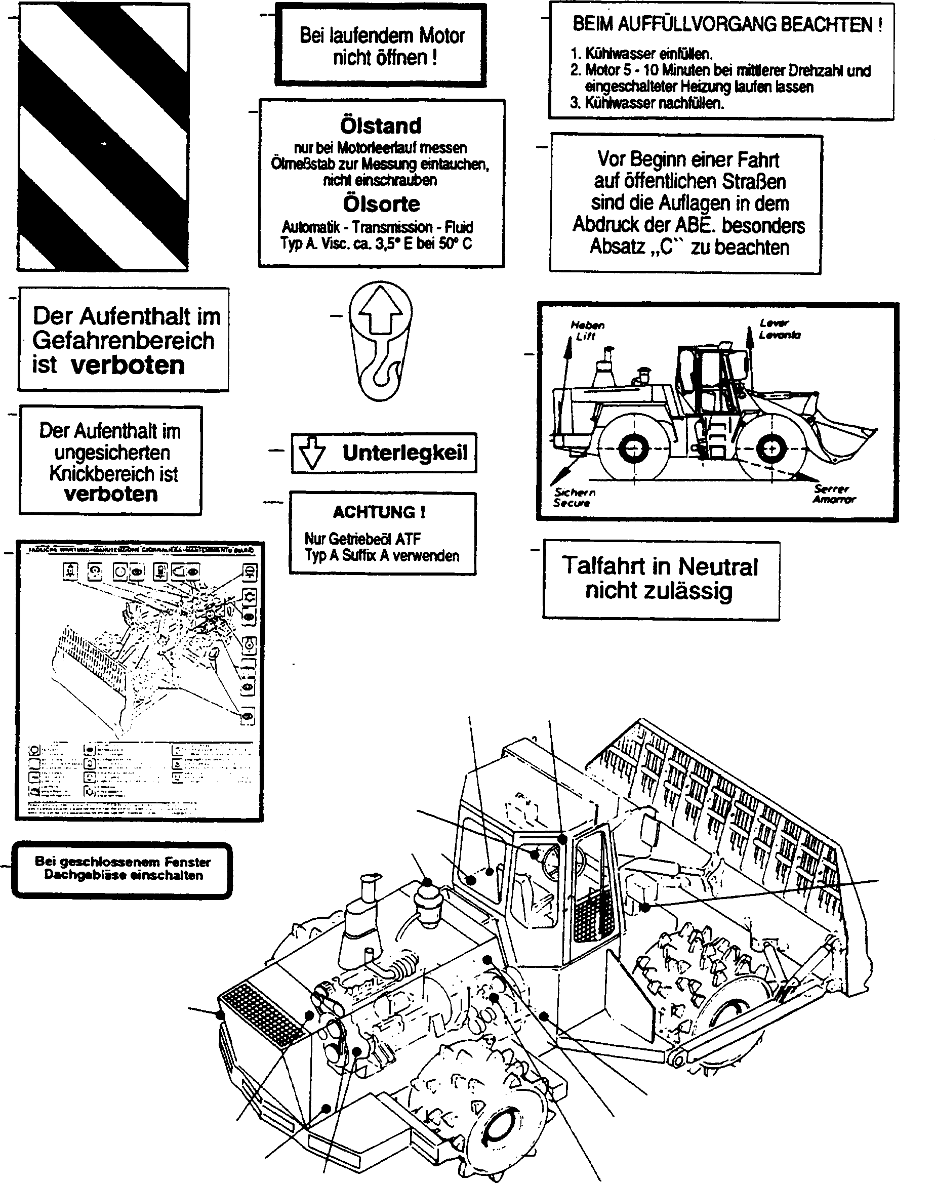 NOTE PLATE 4220950M1 KOMATSU