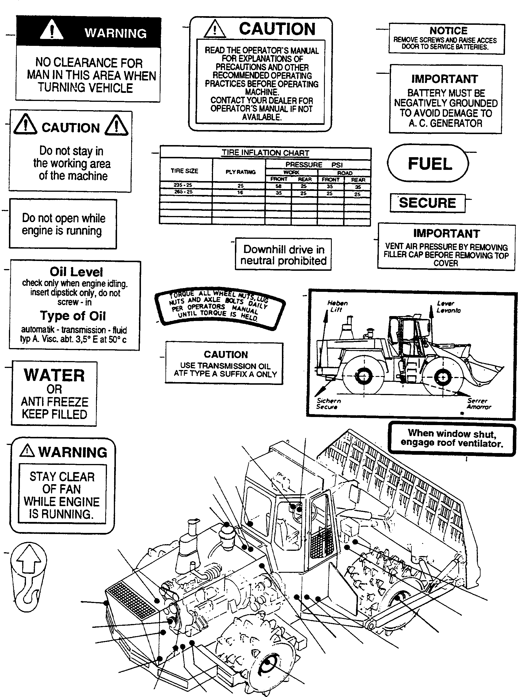 NOTE PLATE 2949462M1 KOMATSU