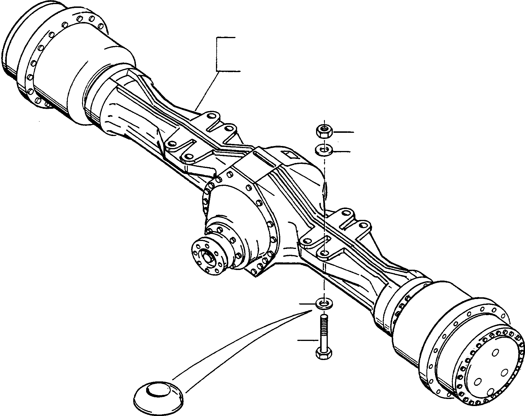 FRONT AXLE 4221392M91 KOMATSU